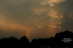 Mammatus Clouds & Rainbow